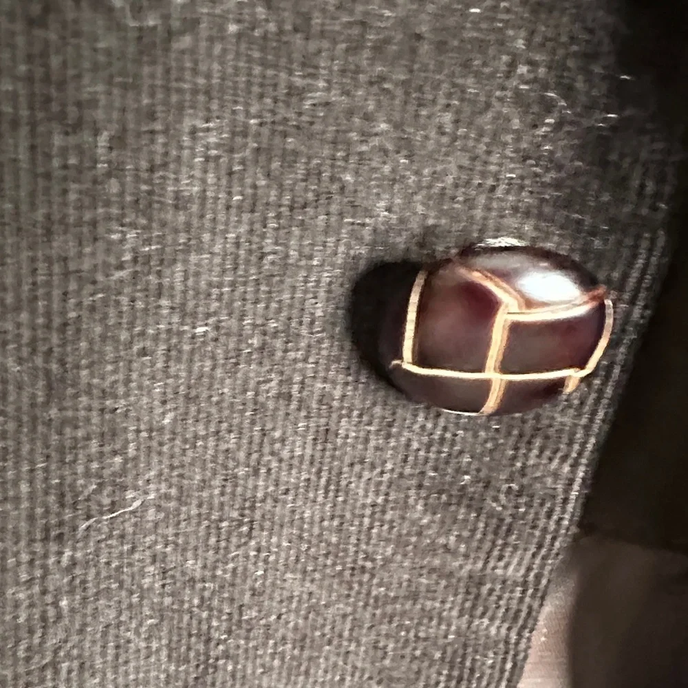 Lauren Ralph Lauren leather button Brown corduroy Blazer  elbow patches size  42